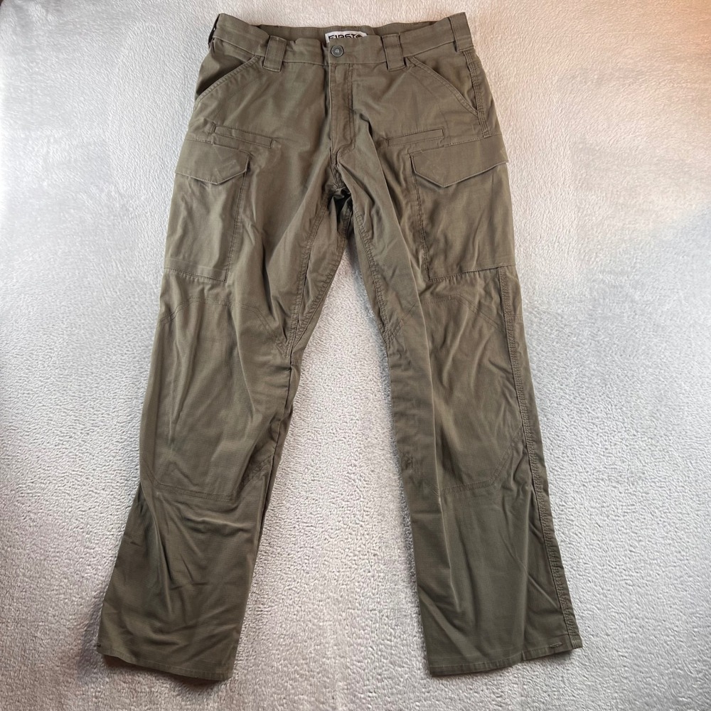 First Tactical Mens V2 Tactical Pants Ripstop Cargo Brown 34x31